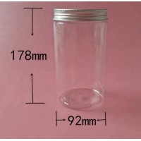 1000ml Plastic jar with aluminum lid PET good quality jar 89mm neck size